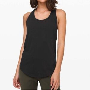 Lululemon Love Pleated Black Tank Top Womens Size 2 | Racerback Pima Cotton